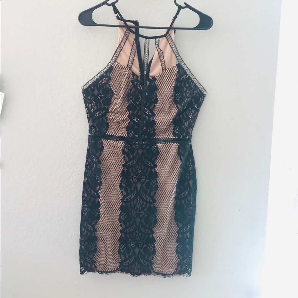 New! High neck Dress with lace detail